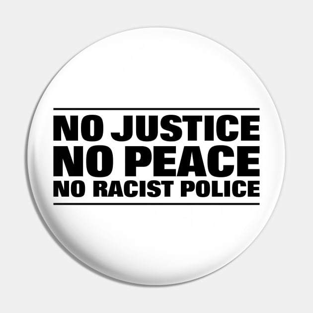 NO JUSTICE NO PEACE NO RACIST POLICE Pin by blacklives