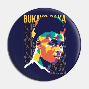 Bukayo Saka on WPAP art 1 Pin