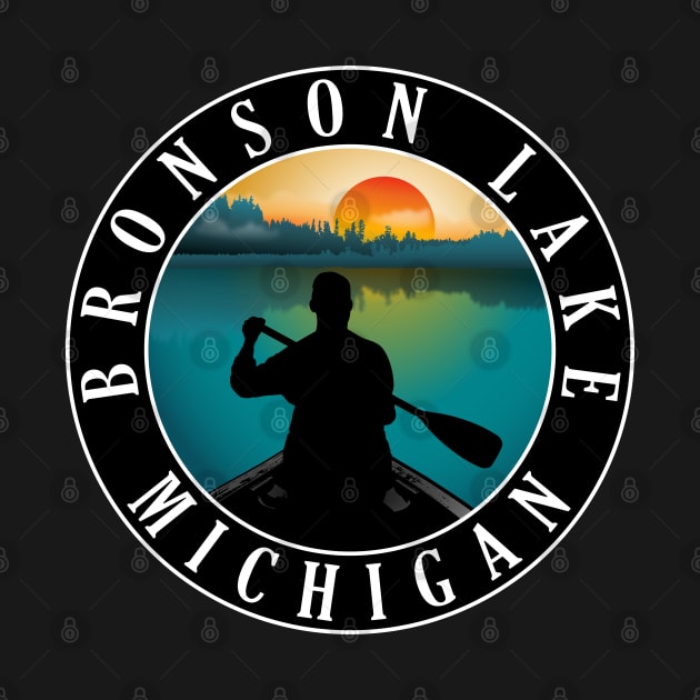 Bronson Lake Canoeing Michigan Sunset by BirdsEyeWorks