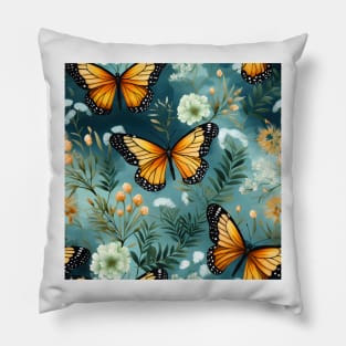 Butterflies Watercolor 10 - Monarch Pillow