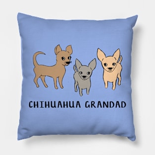 Chihuahua grandad - blue Pillow