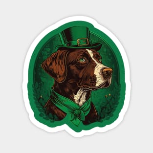 Pointer Dog St. Patrick's day Magnet