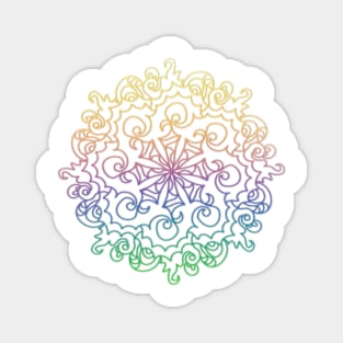 rainbow gentle mandala Magnet