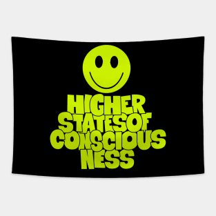 Higher State of Consciousness - Acid Smiley Design Tapestry