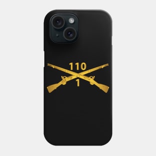 1st Battalion, 110th Infantry Regiment - Inf Branch wo Txt X 300 Phone Case