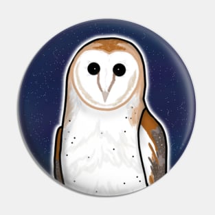 Starry Sky Barn Owl (Large Print) Pin