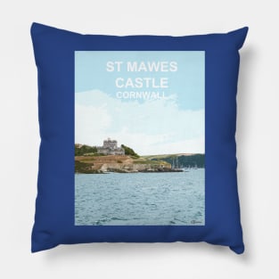 St Mawes Castle Cornwall. Cornish gift. Travel poster Pillow