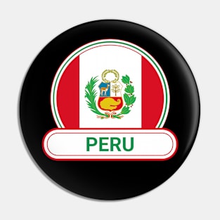 Peru Country Badge - Peru Flag Pin