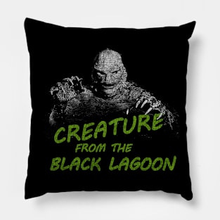 Vintage Black Lagon Monster Pillow