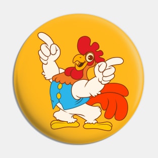 pointing rooster Pin