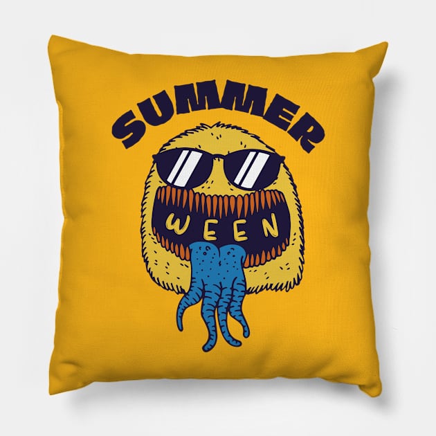 Summerween Monster Pillow by Bruno Pires