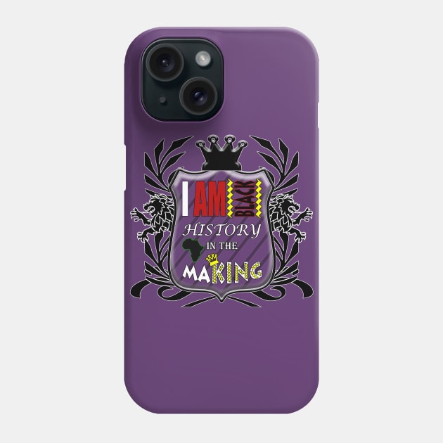 ALKEBULAN - I AM BLACK HISTORY IN THE MAKING v2 Phone Case by DodgertonSkillhause