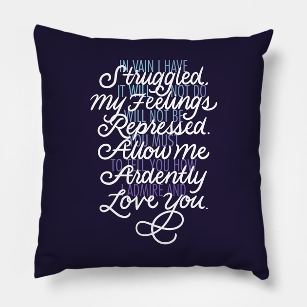 In Vain I Have Struggled Pillow by polliadesign