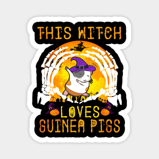 This Witch Loves Guinea Pigs Halloween (106) Magnet
