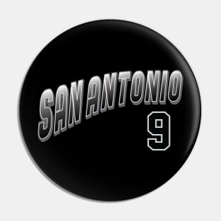 Retro San Antonio Number 9 Pin