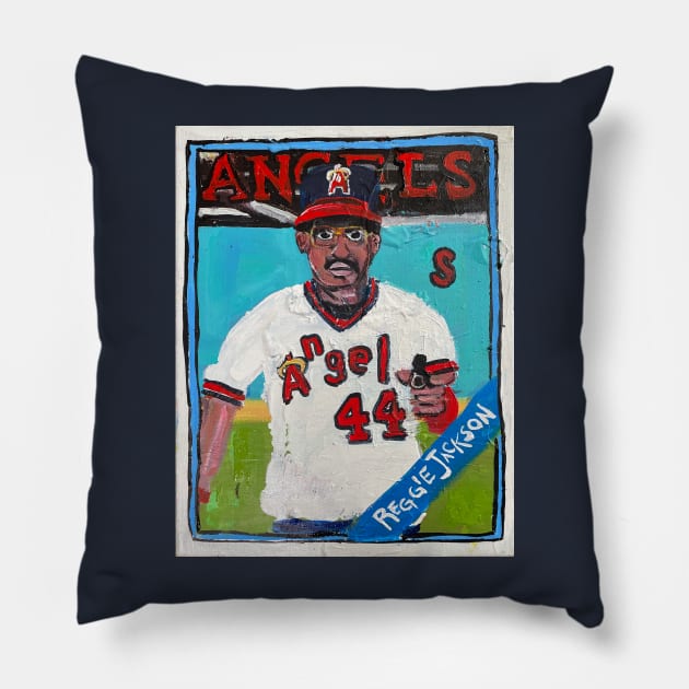 Reggie Jackson Pillow by ElSantosWorld