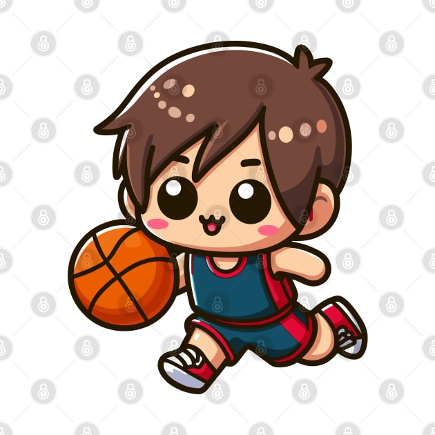 Kawaii Boy Basketball Player by Etopix