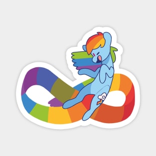 rainbow (dash) infinity sign Magnet