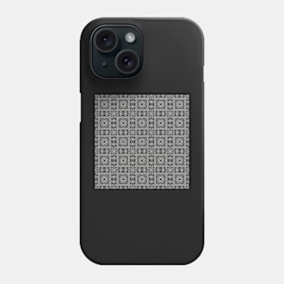 Charcoal Cat Faces Kaleidoscope pattern 4 Phone Case