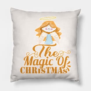 Snow Angel Christmas design Pillow