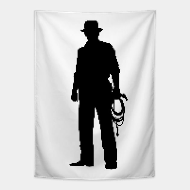 Indy - Pixelated Art Tapestry by Buff Geeks Art