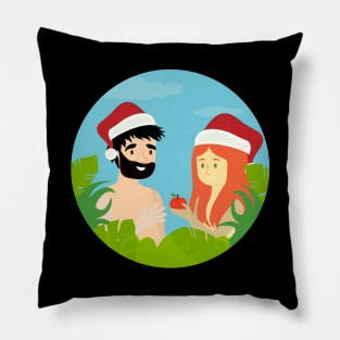 Adam Eve with Santa Pillow