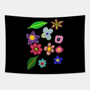 Colorful Flowers Tapestry