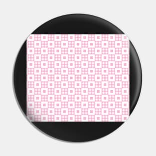 Pastel Pink Gingham Patchwork Pin