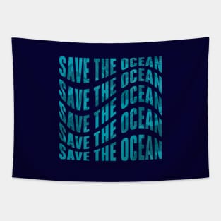 Save the ocean waves Tapestry