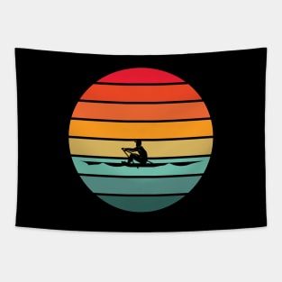 Rowing Sunset Tapestry