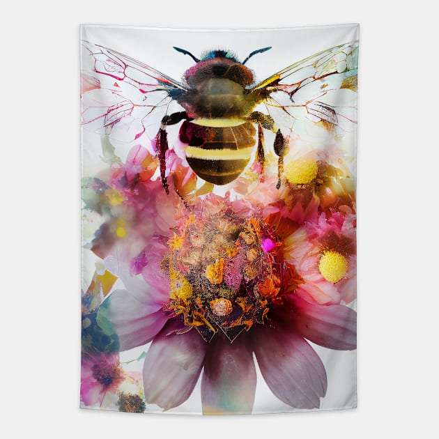 Bee Nature Outdoor Imagine Wild Free Tapestry by Cubebox