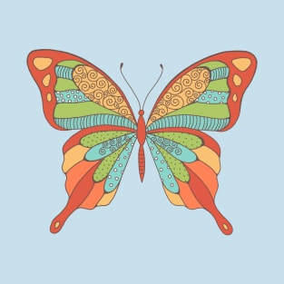 Big Beautiful Multi-Colored Butterfly T-Shirt