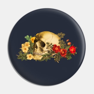 skull & roses Pin