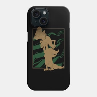 Indonesian wayang rukmini shadow puppet vector Phone Case