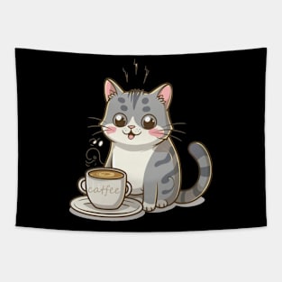 Cat coffee cute kitten Catfee Tapestry