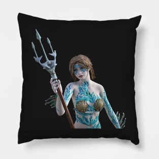 The Pensive Mermaid Pillow