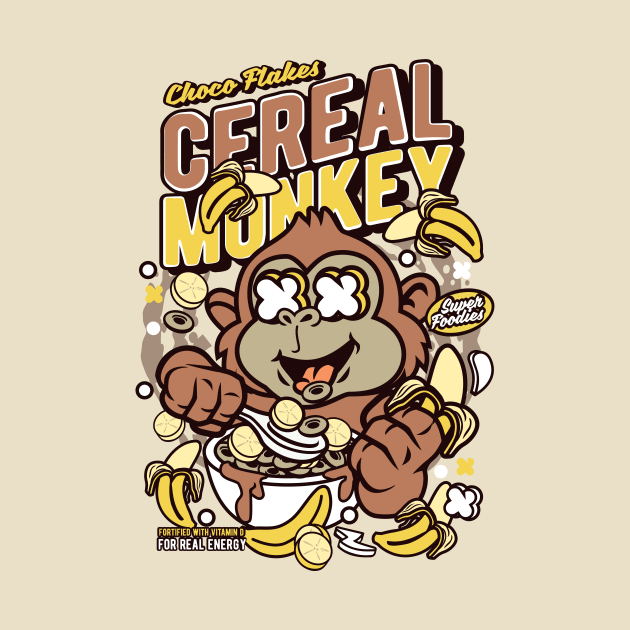 Retro Cereal Box Cereal Monkey // Junk Food Nostalgia // Cereal Lover by Now Boarding