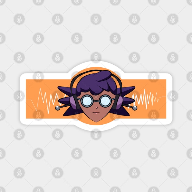 HEADPHONES GIRL Magnet by droidmonkey