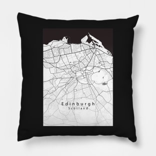 Edinburgh Scotland City Map Pillow