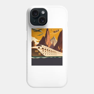 Boat & Planes Vintage Travel Art Poster Phone Case