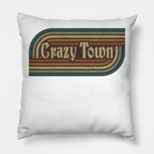 crazy town vintage stripes Pillow