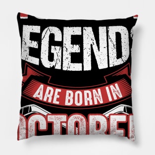 Hockey Legends Are Born In October Pillow