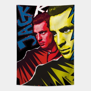 Jack Kerouac in Yellow and Red Tapestry