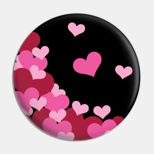 Hearts | Love | Pink | Black Pin