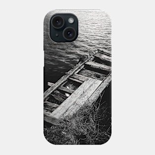 The old fishing platform // Black and white photography Phone Case