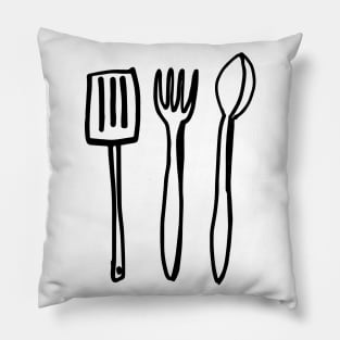 Retro Utensils Pillow