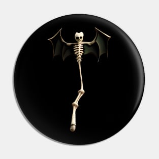 skeleton bat Pin