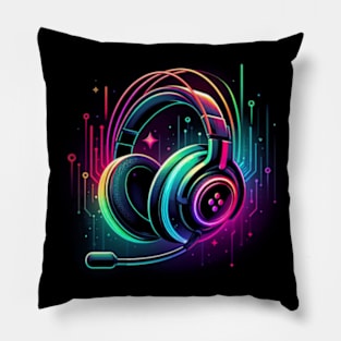 abstract headphones music,headphone gamer,gaming gifts idea,games,gamers, Pillow