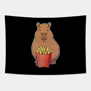 Capybara French Fries Tapestry