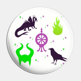 Maleficent Villain Pattern Pin